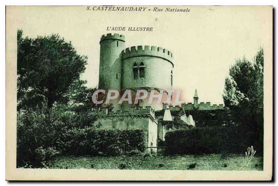 CPA Castelnaudary Rue nationale L'Aude illustre