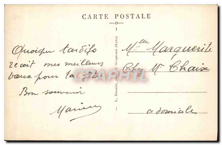 CPA Gruissan plage la baignade — Rückseite