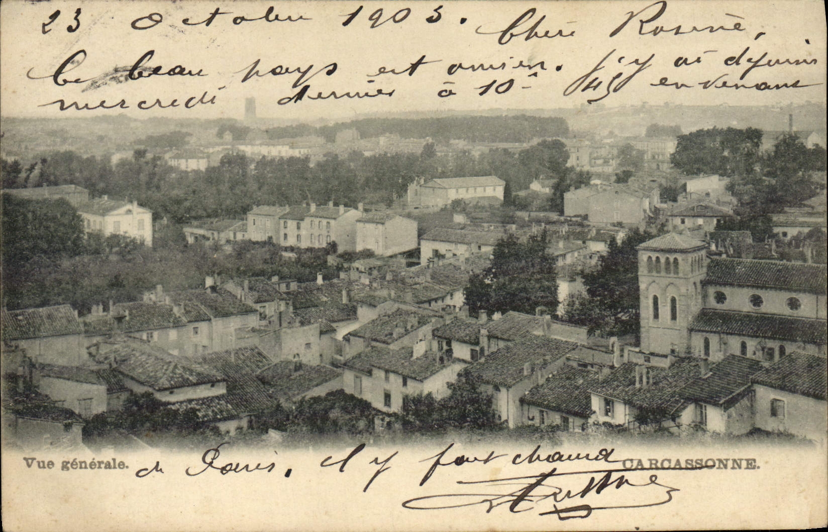 CPA Vue generale Carcassonne