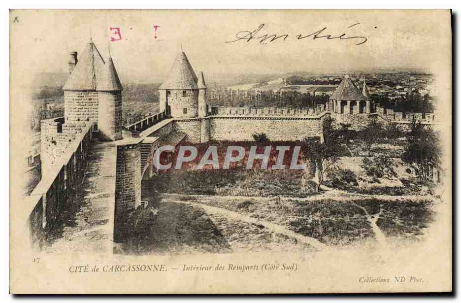 CPA Cite De Carcassonne Interieur des remparts