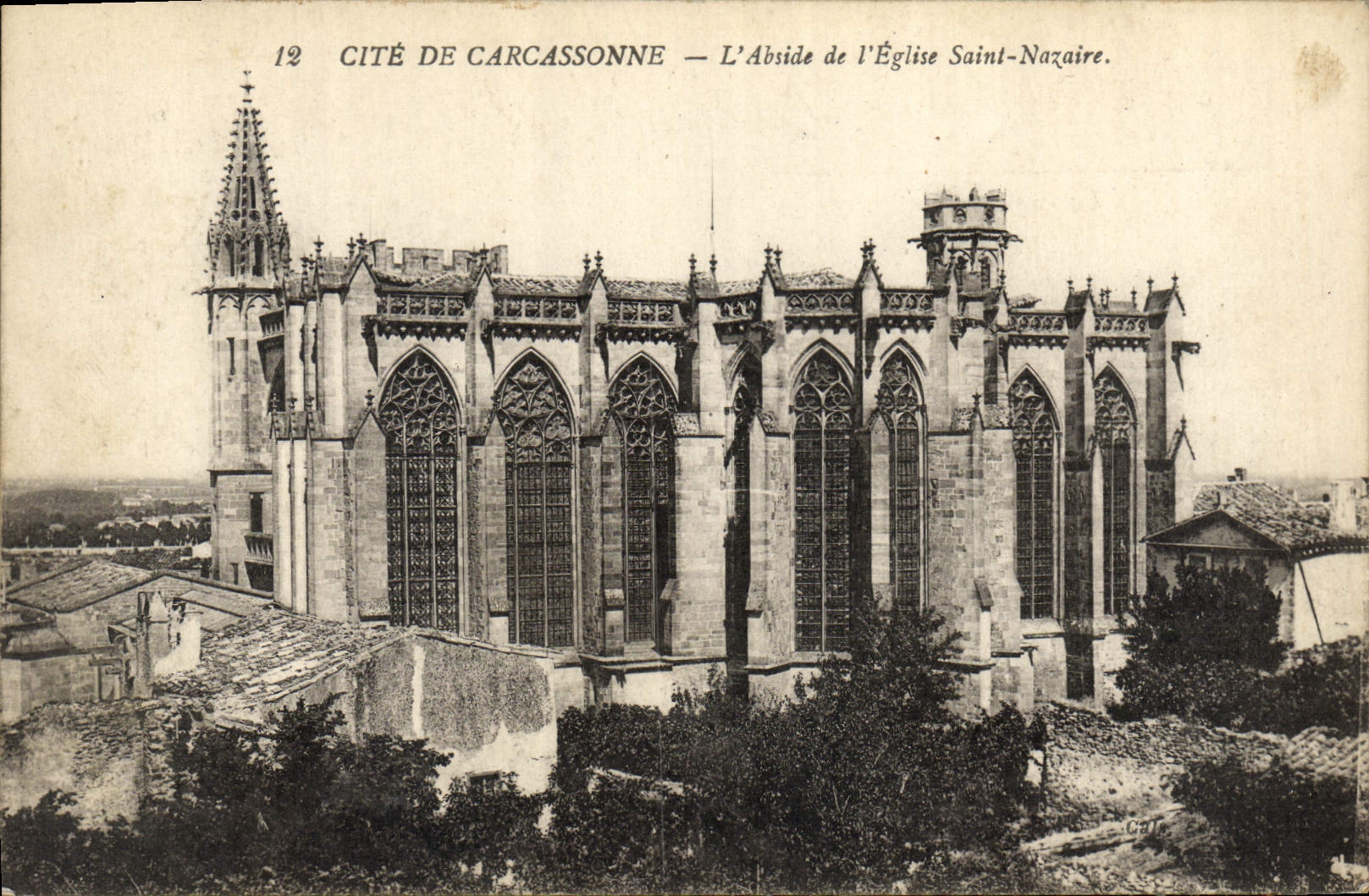 CPA Cite De Carcassonne L'Abside De l'eglise saint Nazaire