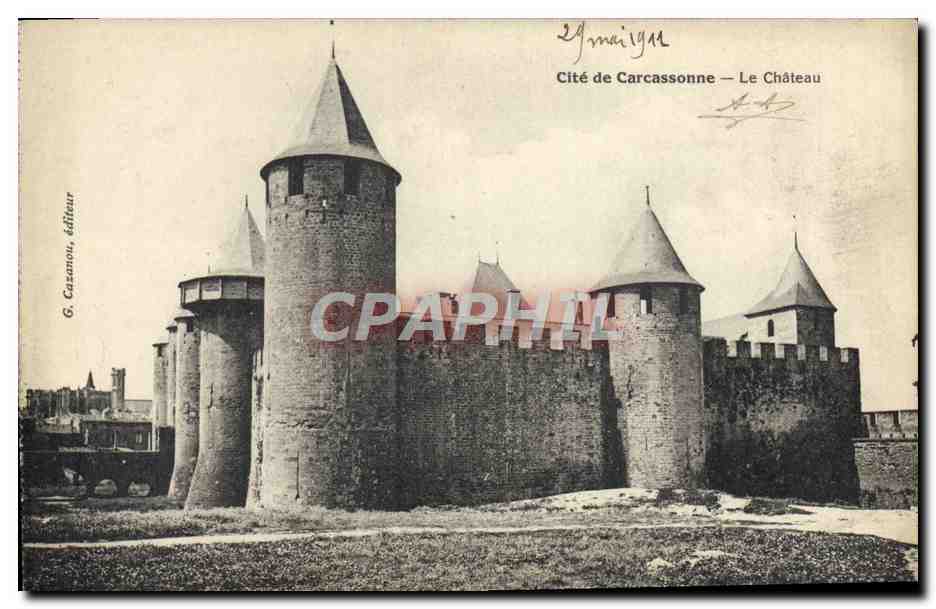CPA Cite de Carcassonne Le chateau