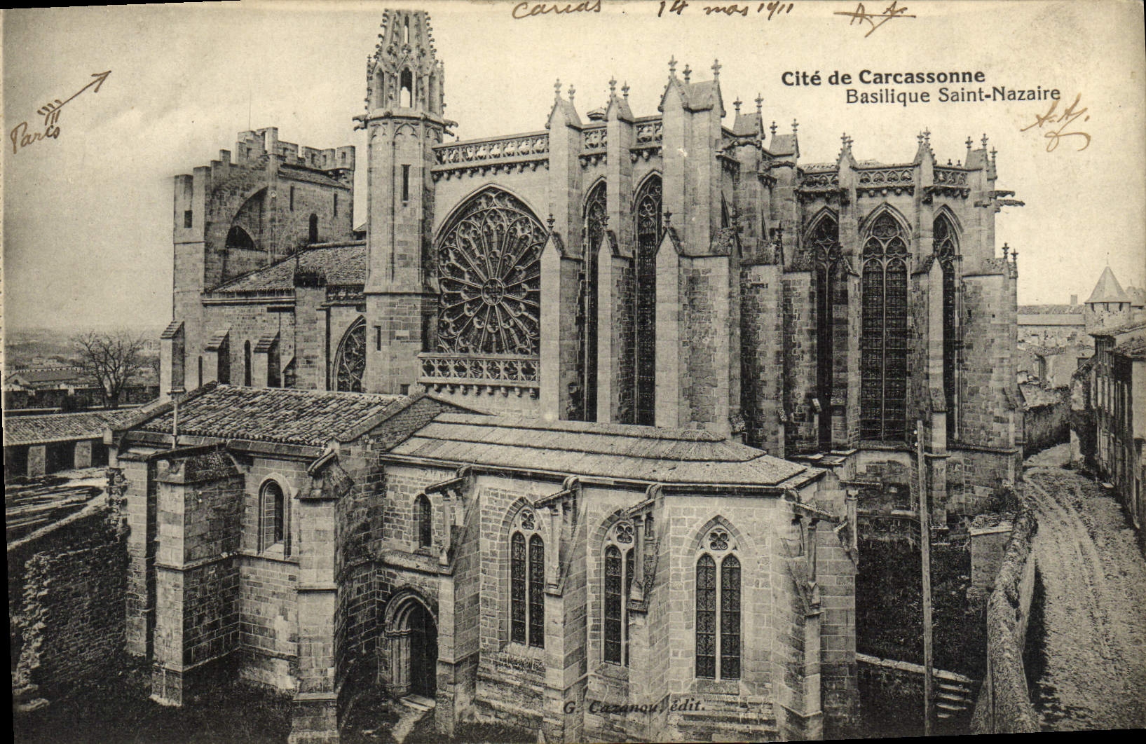 CPA Cite de Carcassonne Basilique saint nazaire