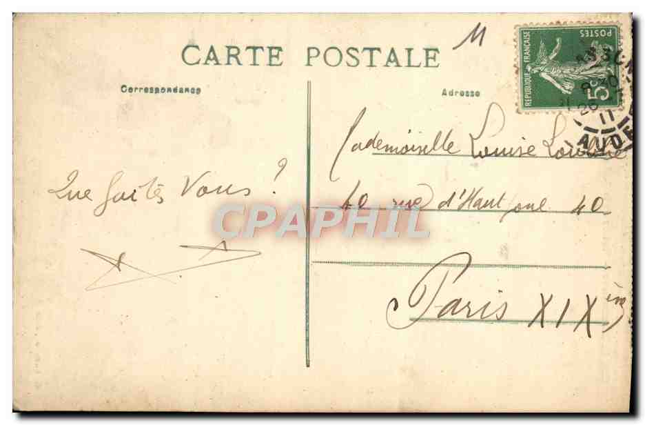 CPA Cite de Carcassonne Montee de la porte d'aude — Verso