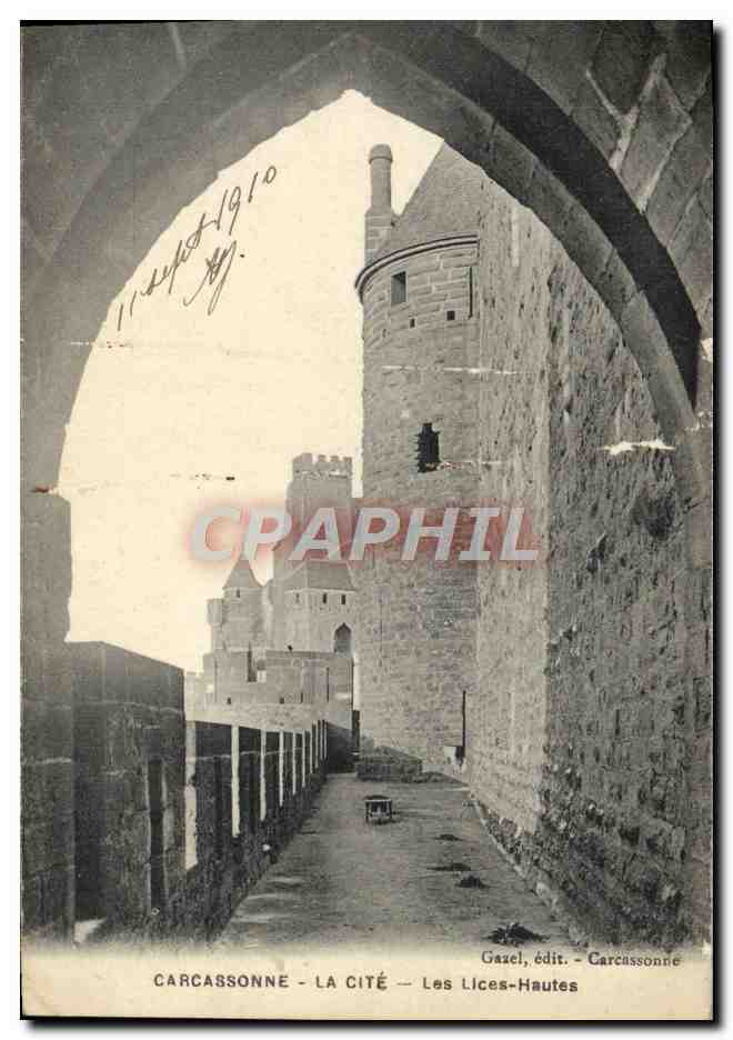 CPA Carcassonne La cite les lices hautes