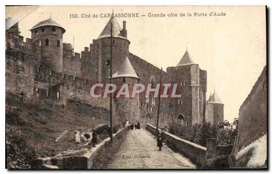 CPA Cite De Carcassonne Grande cote de la porte d'aude