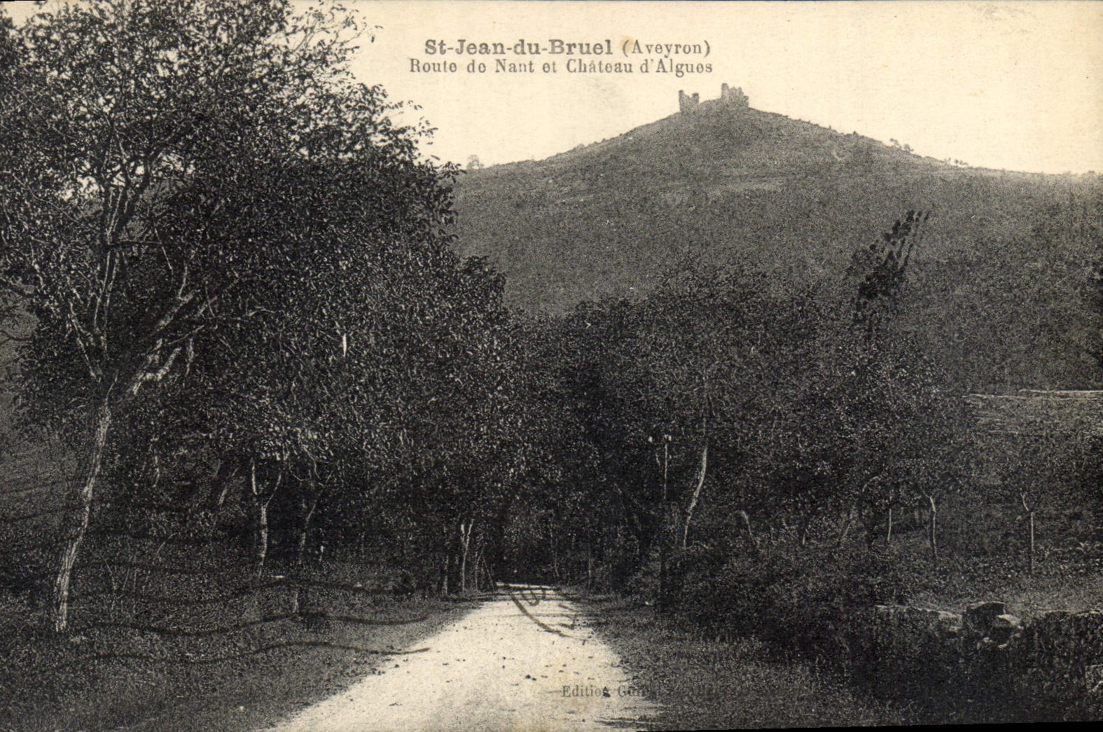 CPA St Jean Du Bruel Route De Nant et chateau d'algues