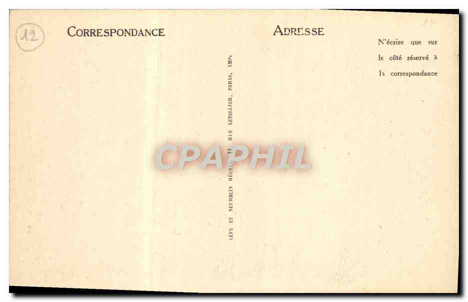 CPA Millau Le Beffroi — Rückseite