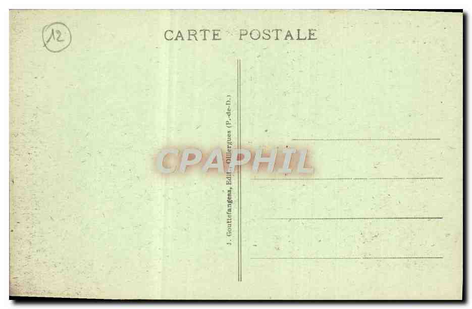 CPA L'Auvergne Murols Et le chateau — Rückseite