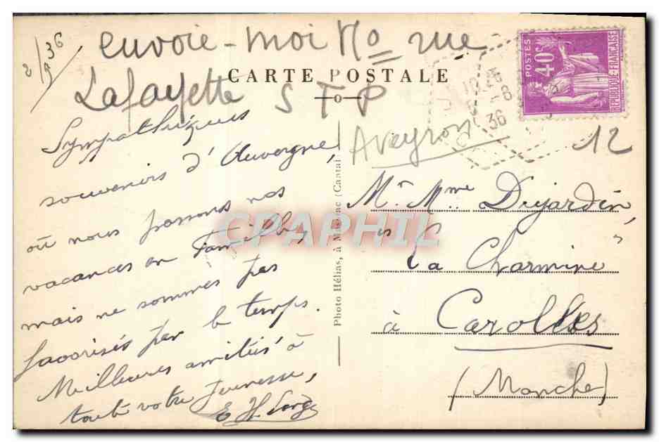 La Presqu'île de Laussac — formée par le grand barrage de Sarrans — Photo Hélias, à Ménac (Cantal) n°8 — Reverso