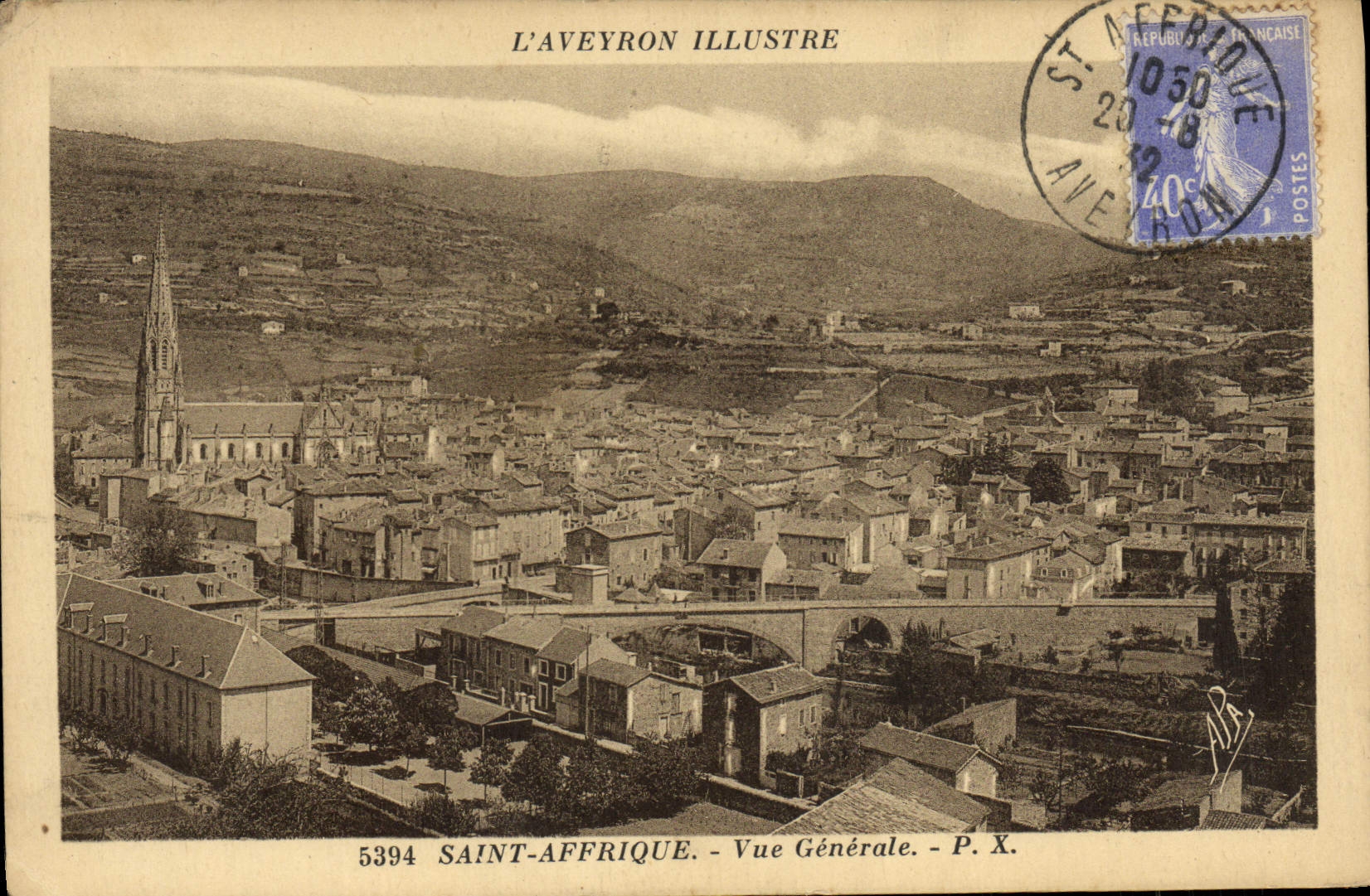 CPA L'Aveyron Illestre Saint Affrique Vue generale