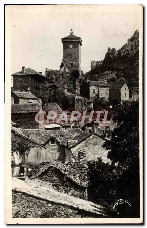 CPA Gorges Du tarn Un Coin Du Village De Peyrelau