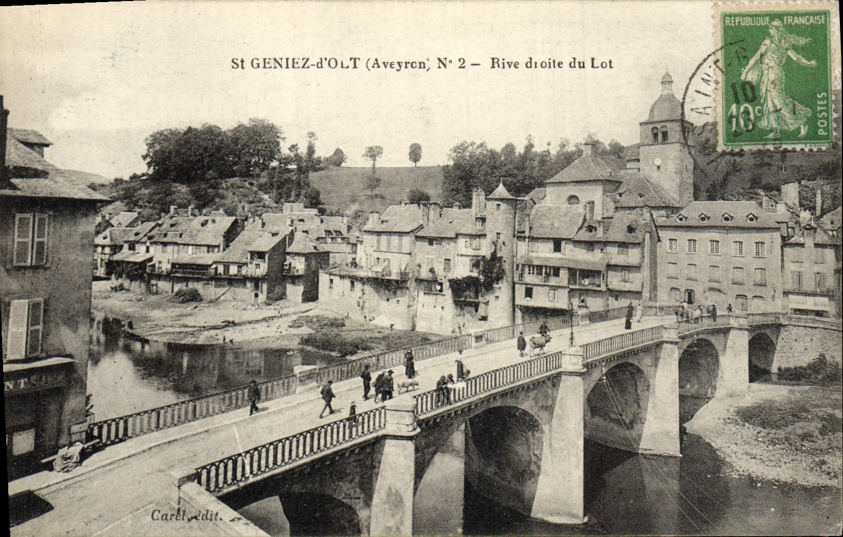 CPA St Geniez d'Olt Rive droite du lot