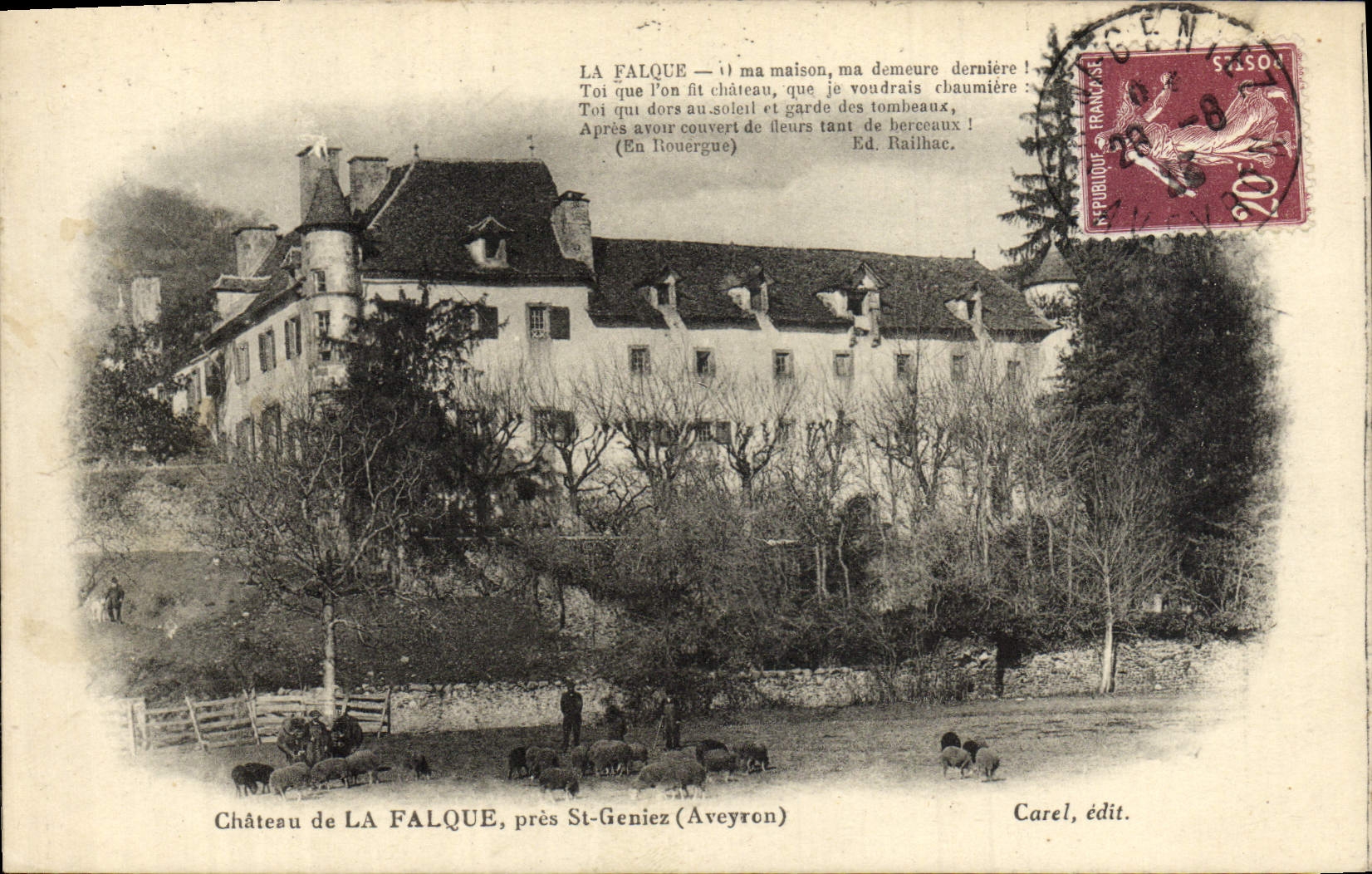 CPA Chateau De La Falque Pres St Geniez