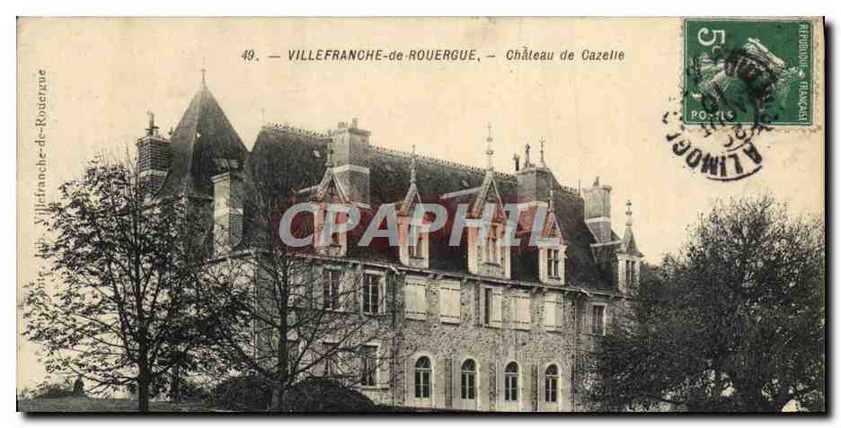 Villefranche-de-Rouergue — Château de Cazelie — éditeur 'Villefranche-de-Rouergue' n°49