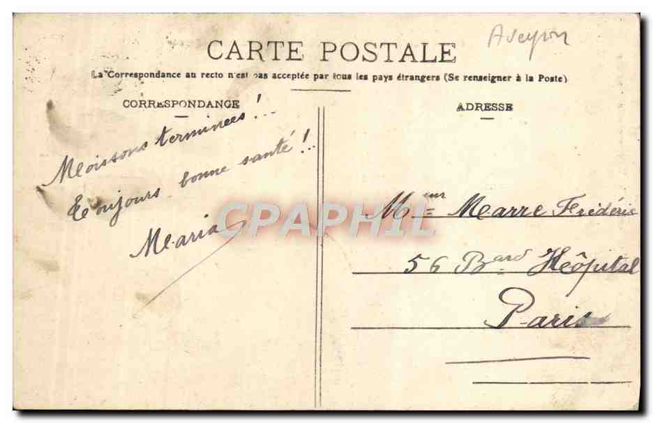 Villefranche-de-Rouergue — Château de Cazelie — éditeur 'Villefranche-de-Rouergue' n°49 — Achterkant