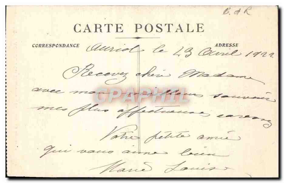 CPA Auriol Les Encameaux le Gour vu en amont — Back
