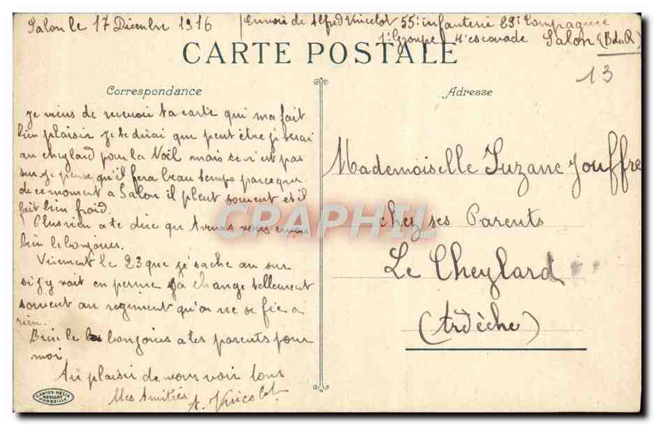 Salon — Pont sur la Touloubre — éditeur non visible — Rückseite