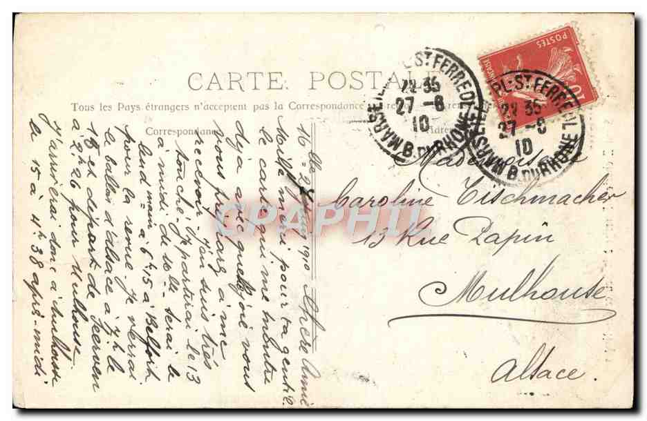 CPA Saint Zacharie Barrgae a La Source des Nayes — Rückseite