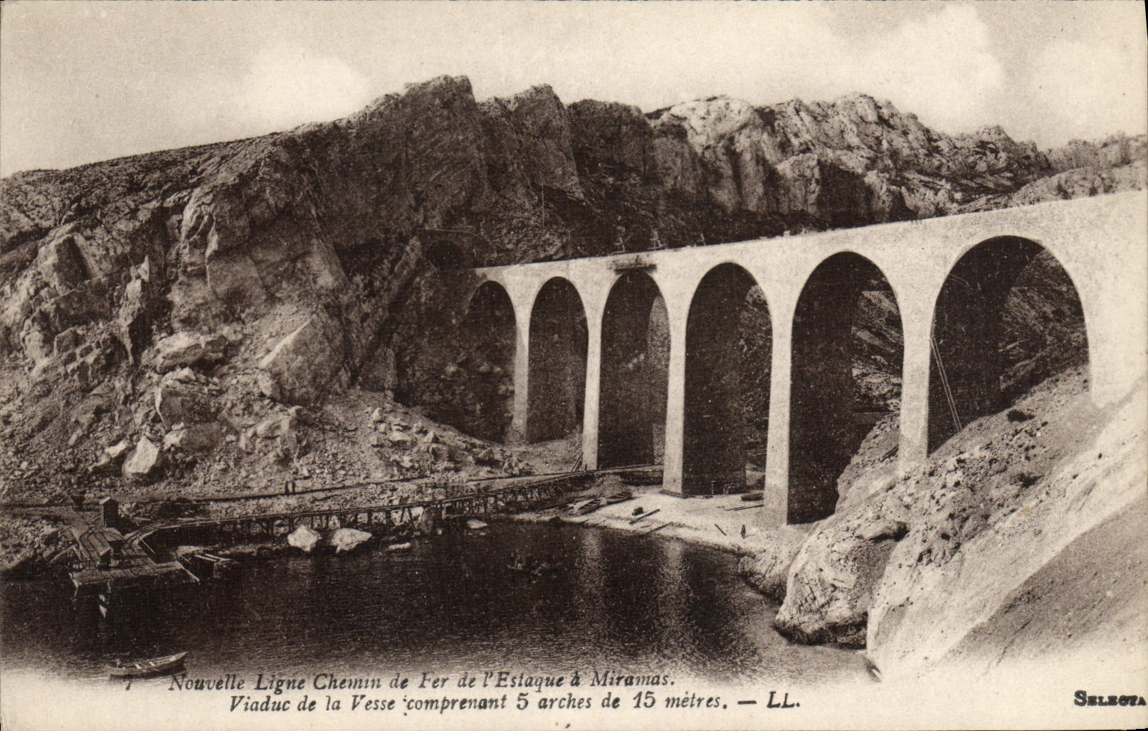 CPA Nouvelle Ligne Chemin de Fer De l'Estaque a Miramas Viaduc De La Vesse