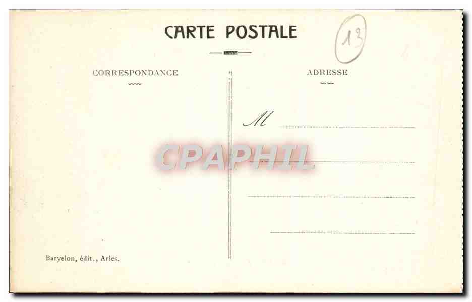 CPA Arles Interieur des Arenes — Rückseite