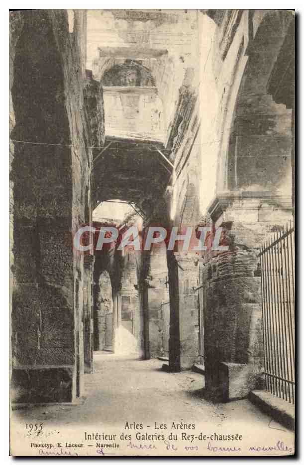 Arles - The Arenas — Interior of the Ground Floor Galleries — Phototyp. E. Lacour — Marseille
