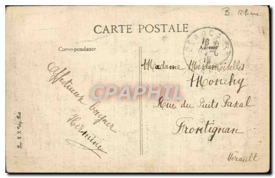 Arles — Rue de la République — Porte aux colonnes torses — B.D. éditeur, n° 825 — Verso