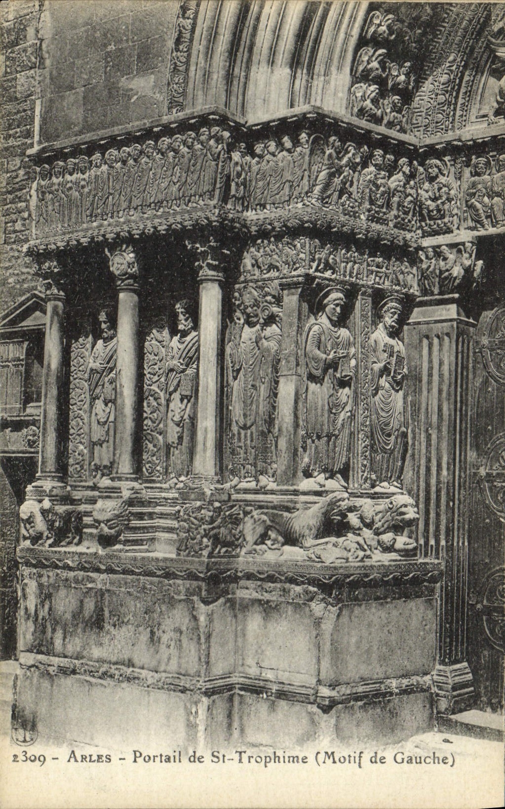 Arles - Portal von St-Trophime (Linker Motiv) — Antike Ansichtskarte n°2309 — Verlag CPAPHIL