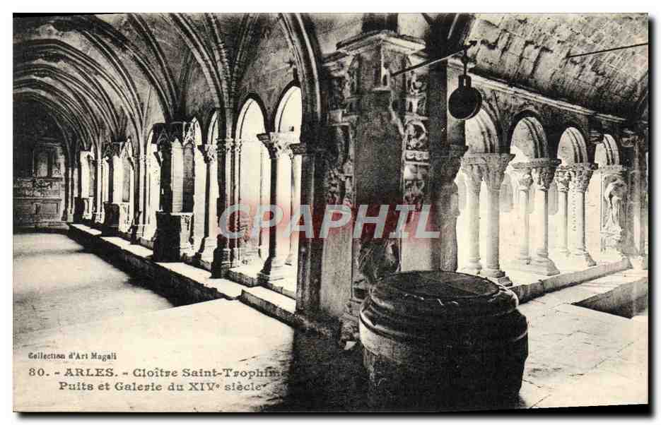 Arles - Cloître Saint-Trophime - Puits et Galerie du XIVe siècle — Collection d'Art Magali, n°80