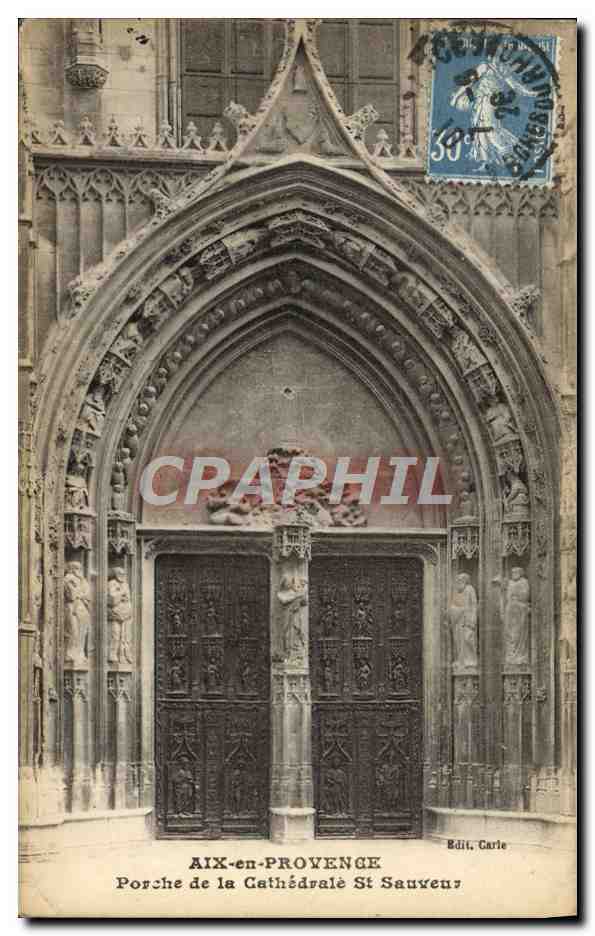 Aix-en-Provence — Porche de la Cathédrale St Sauveur — Edit. Carte