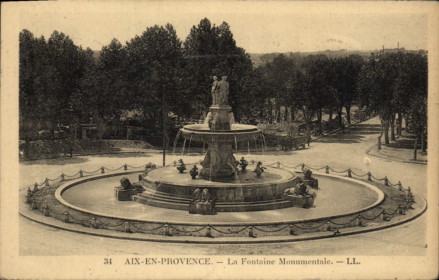 Aix-en-Provence — La Fontaine Monumentale — LL.