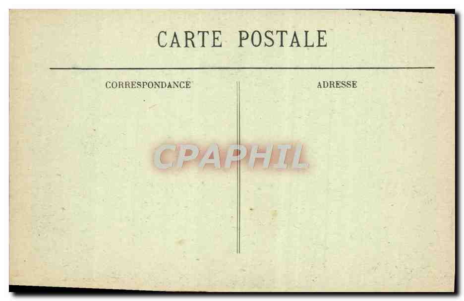 Aix La Mairie — vue de la mairie et de la tour de l'horloge — Collection Jaussaud, Aix — Verso