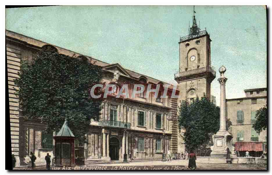 Aix-en-Provence — La Mairie et la Tour de l'Horloge — Péguret, Paris