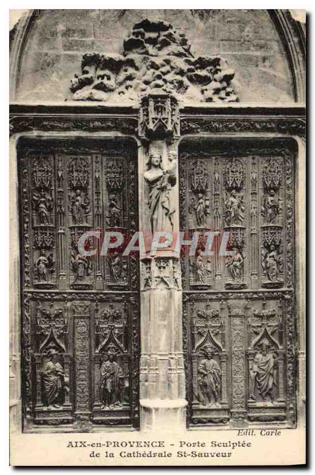 AIX-en-PROVENCE - Porte Sculptée de la Cathédrale St-Sauveur — Edit. Carle