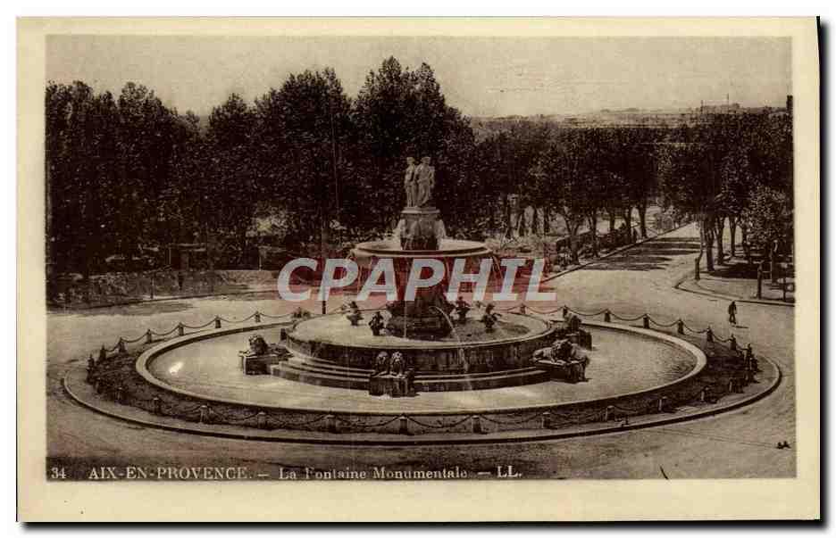 Aix-en-Provence — La Fontaine Monumentale — LL. n°34