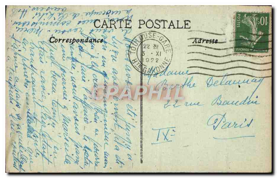 CPA Aix en Provence Porche de la Carhedrale — Rückseite