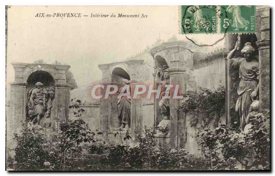 CPA Aix en Provence Interieur du Monument Sec