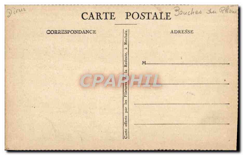 Le Tombeau des Antiques, à Saint-Rémy-de-Florence — Carte de l'Almanach Vermoï, Photo Nyt. — Rückseite