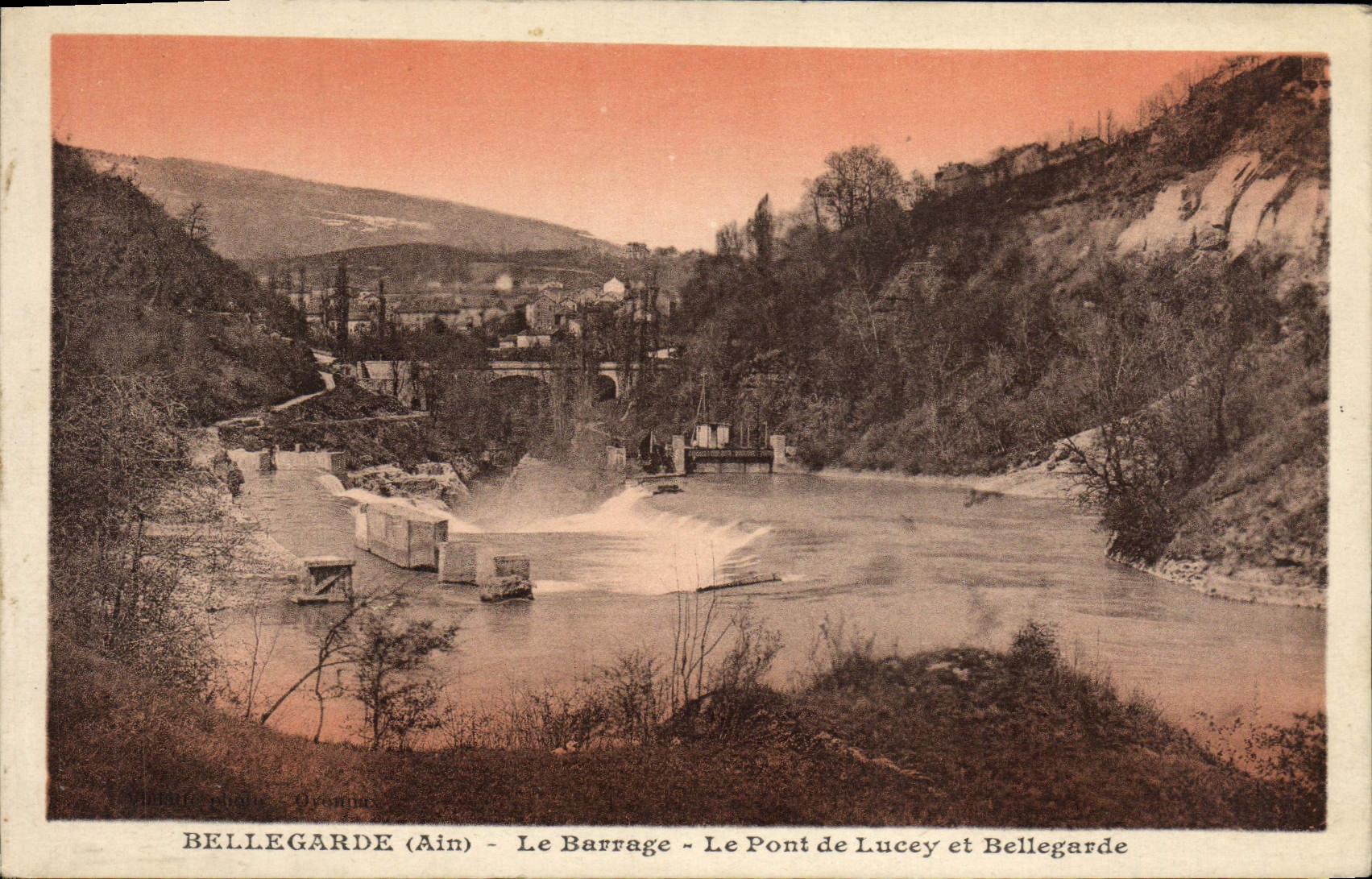 CPA Bellegarde Le Barrage Le Pont de Lucey et Bellegarde