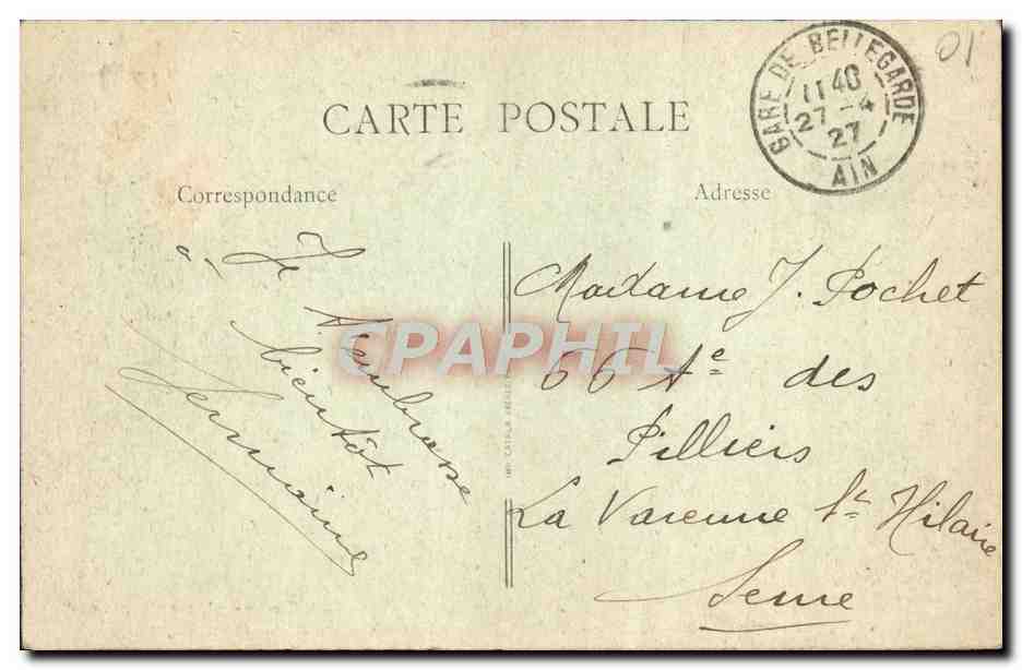 CPA Culoz Chateau de Montverrand date du Moyen Age — Rückseite