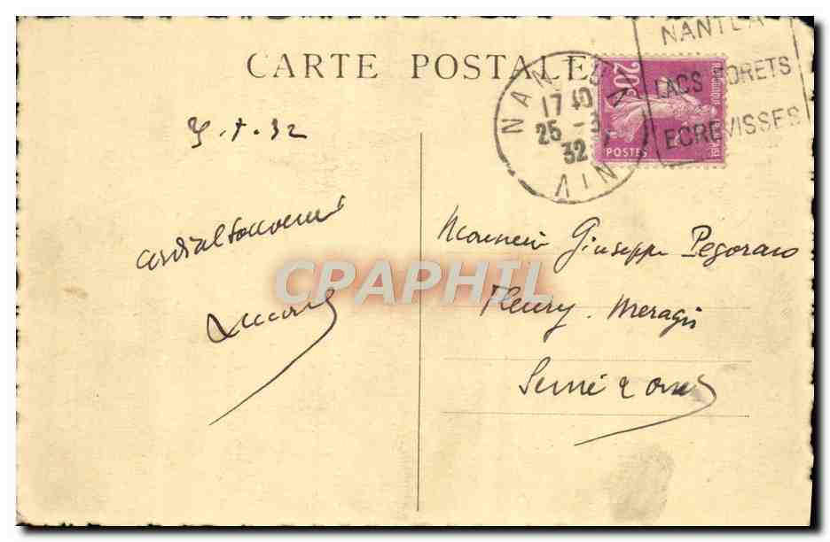CPA Nantua Nourvelle Vue Generale et les Avenues — Rückseite