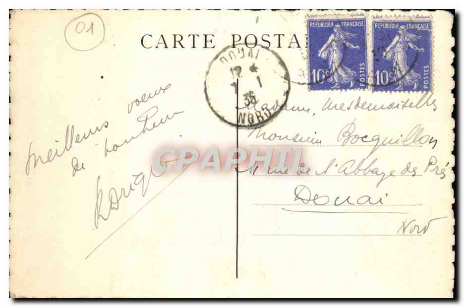 CPA Environs d'Hauteville Pont de la Violette — Rückseite