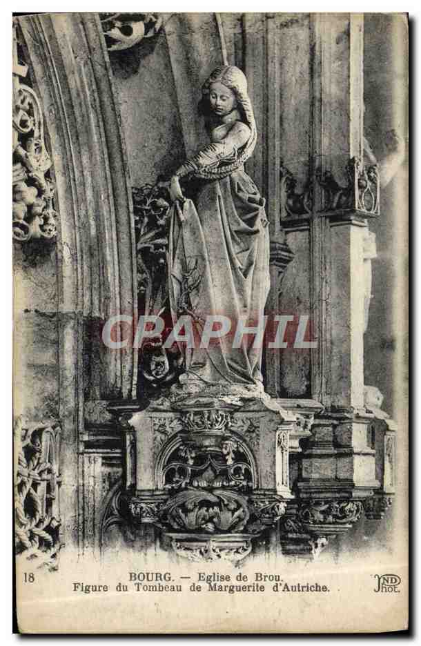 CPA Bourg Eglise de Brou Figure du tombeau de Marguerite d'Autriche