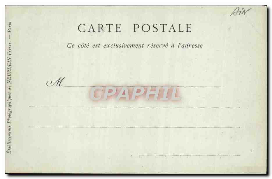 CPA Bourg Eglise de Brou Le Grand Portail — Rückseite