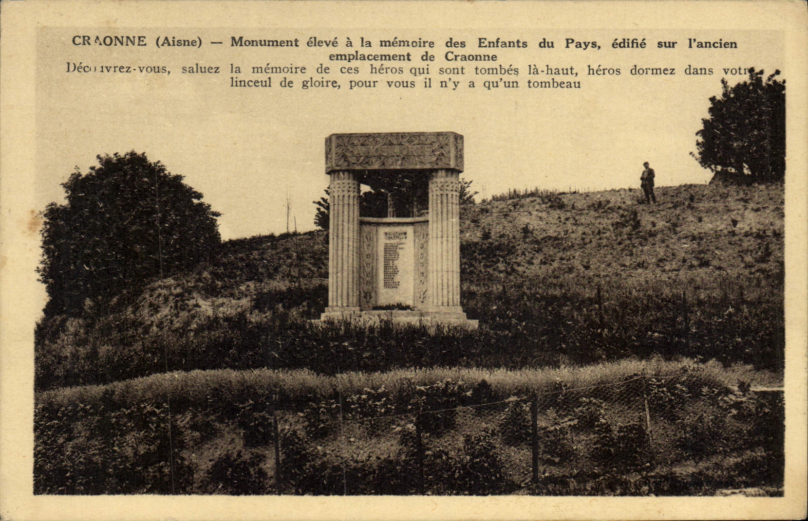 Craonne (Aisne) — Gedenkmonument für die Kinder der Region — Verlag nicht sichtbar