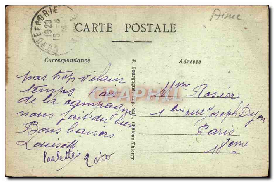 Baulne (Aisne) — Der Brücke — Verlag unbekannt — Rückseite