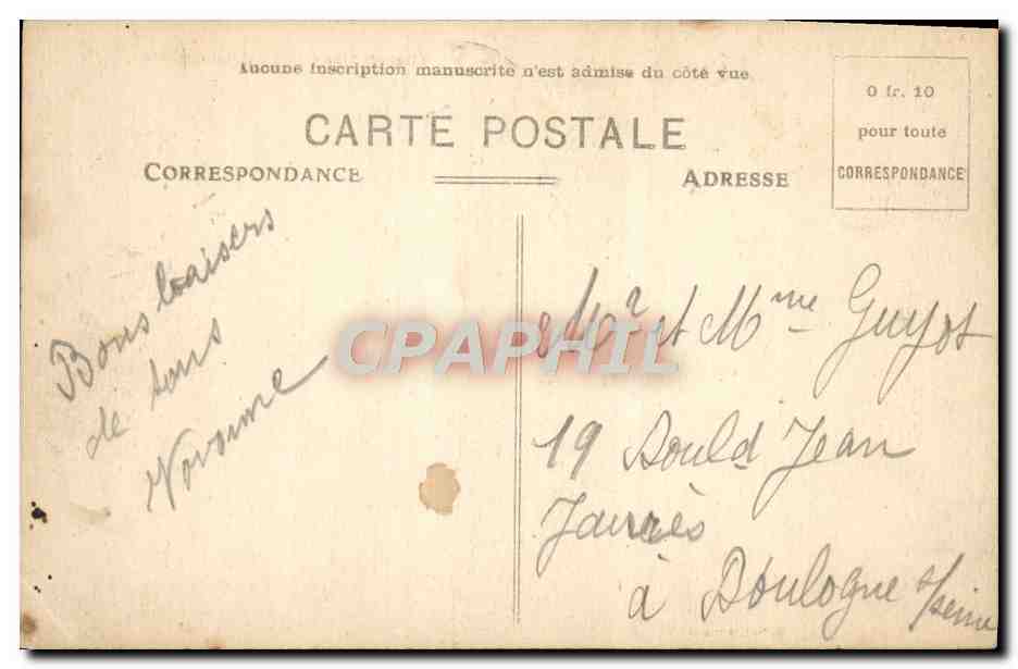 CPA Vic sur Aisne La gendarmerie  — Back