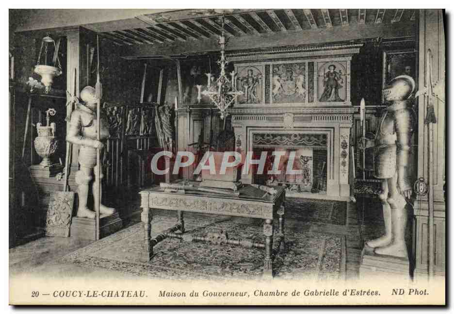 Coucy-le-Château — Gouverneurswohnung, Zimmer von Gabrielle d'Estrées — ND Fotografie
