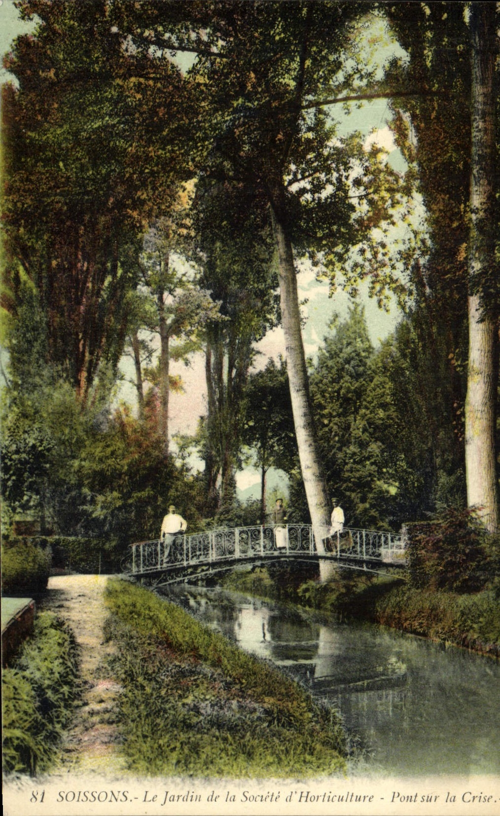 Soissons - Le Jardin de la Société d'Horticulture - Pont sur la Crise