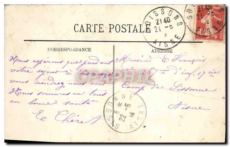 CPA Soissons Ancienne Abbaye de St Jean des Vignes Les Tours  — Rückseite